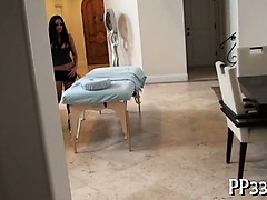 Sexy massage with juicy blowjob