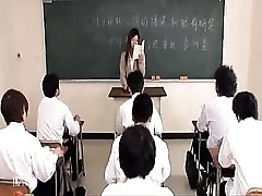 Students gangbang their Japanese teacher