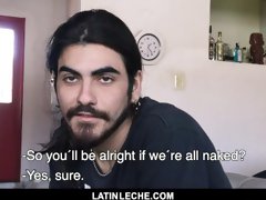 LatinLeche - Cute Latino Hipster Gets A Sticky Cum Facial