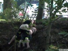 Nice to see a couple having sex in the local forest