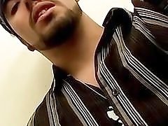 Straight thug jock Spanky shows piercings and masturbation