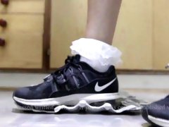 Sneakers Nike Crushing Egg Carton During The Quarantine